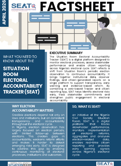 Launch of the Situation Room Electoral Accountability Tracker (SEAT)